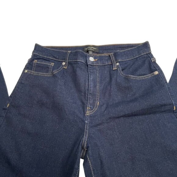 Banana Republic Dark Blue Wash Jeans Women’s Size 31/12 Slim Straight Mid Rise - Picture 5 of 9